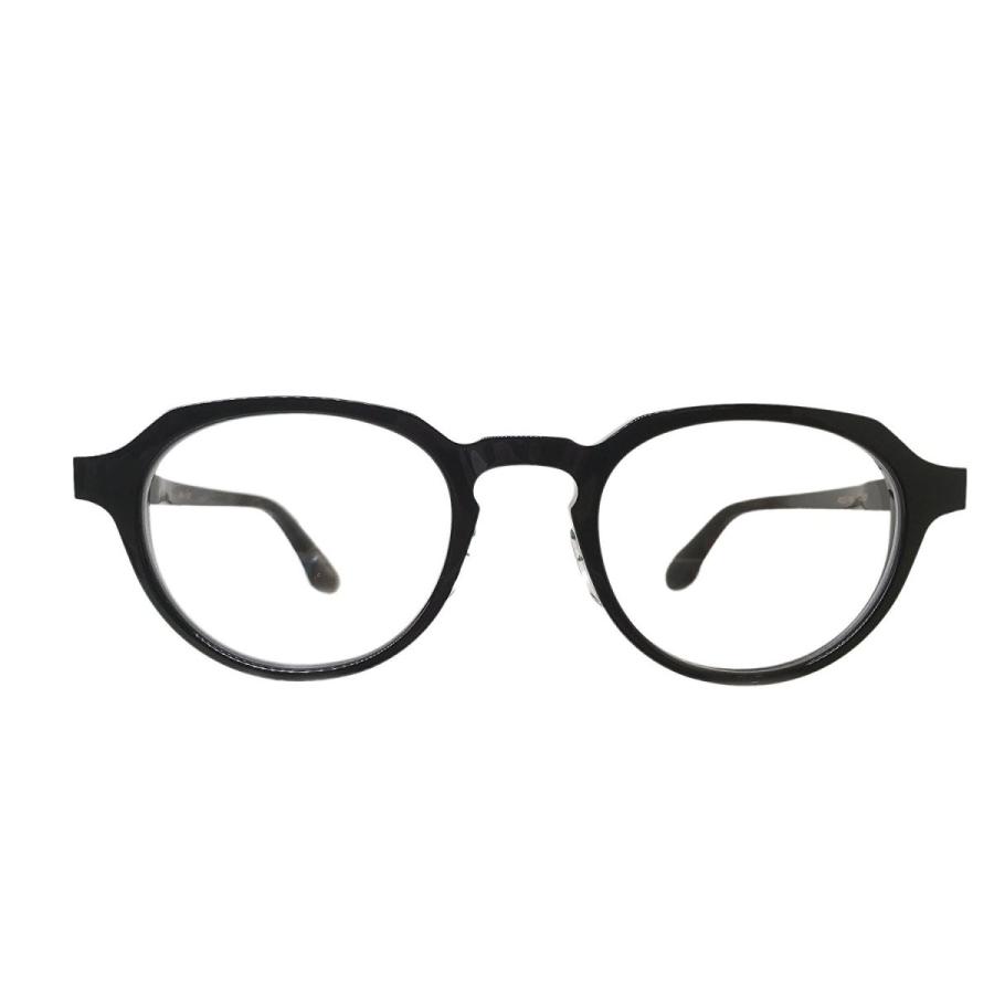 杉本 圭 スギモトケイ メガネ セルフレーム 福井産 クラウンパントタイプ KS-102 Col.01（ブラック） |  | 01