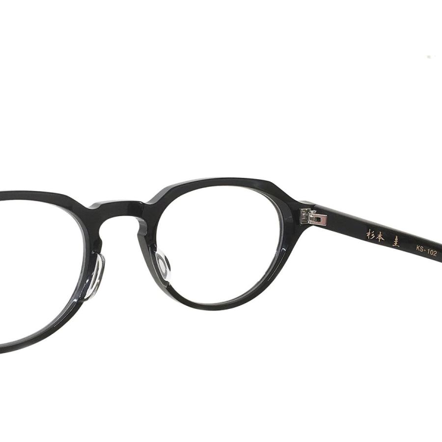 杉本 圭 スギモトケイ メガネ セルフレーム 福井産 クラウンパントタイプ KS-102 Col.01（ブラック） |  | 05