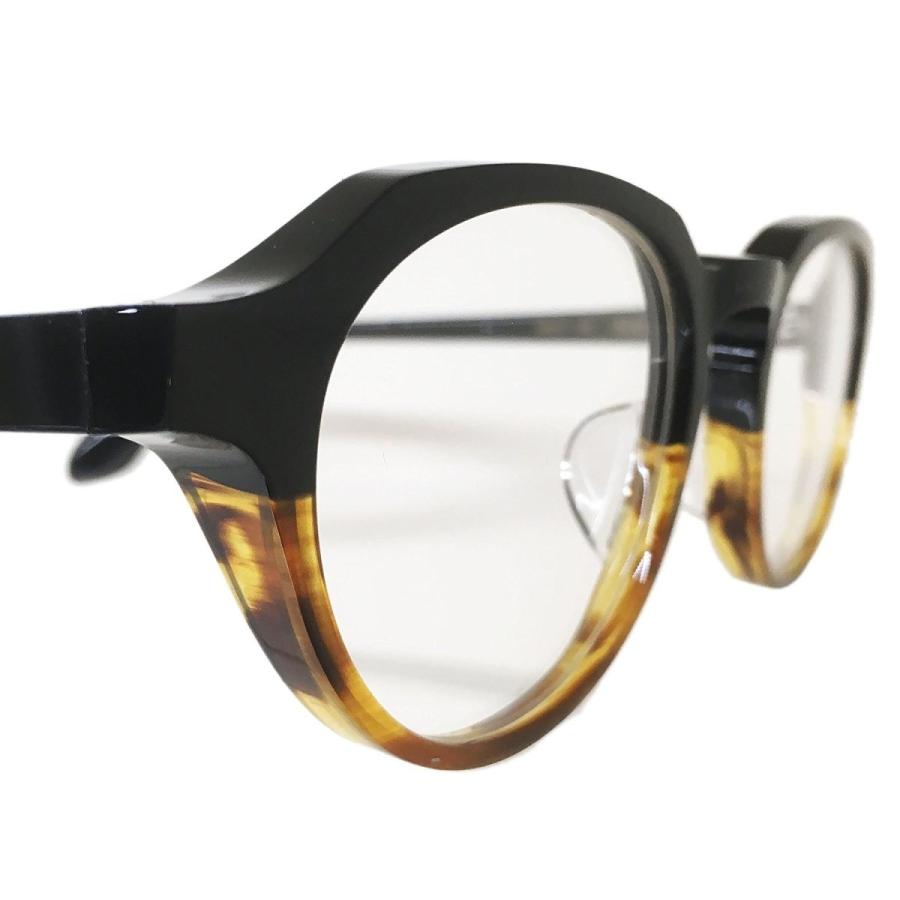 杉本 圭 スギモトケイ メガネ セルフレーム 福井産 クラウンパントタイプ KS-102 Col.03（クロ/ハバナ） |  | 04