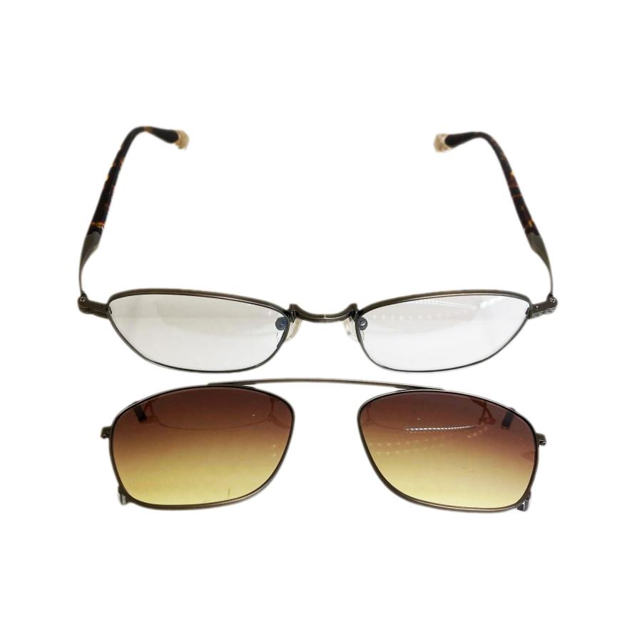 杉本圭 スギモトケイ KS-129 Col.3 アンティークゴールド メガネ クリップオン サングラス ウェリントンタイプ 正規販売店 | 杉本圭 | 05