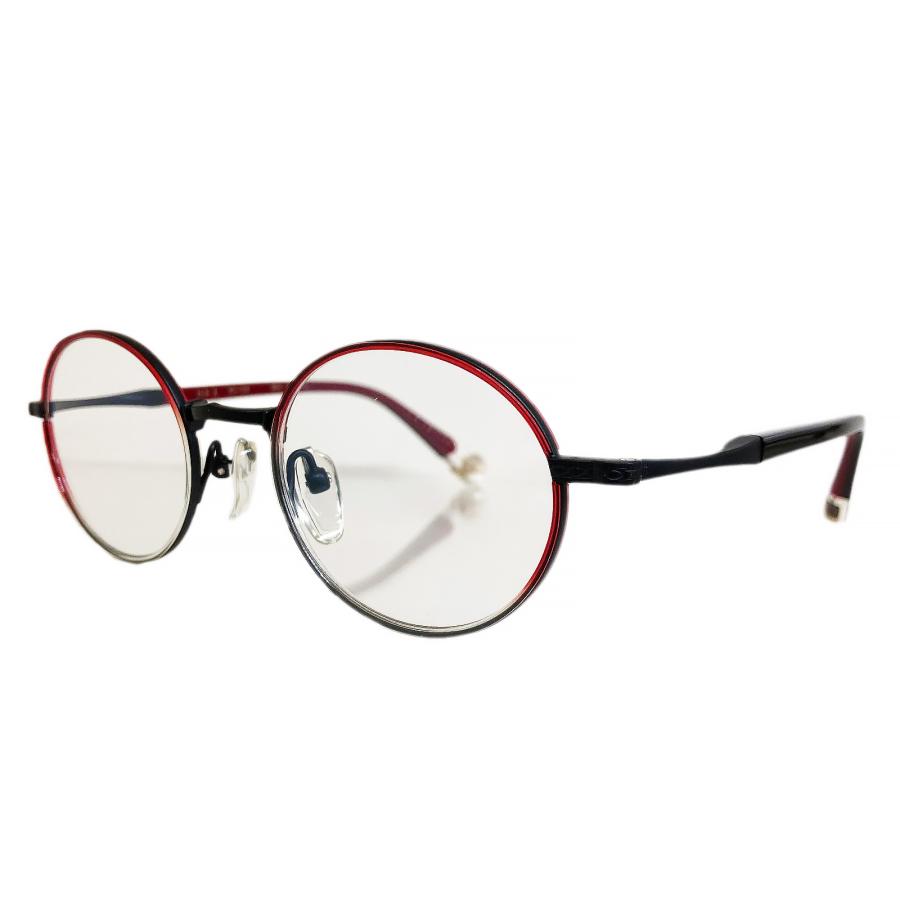 杉本圭 スギモトケイ KS-124 Col.5 マットブラック/レッド メガネ ウィンザーリム オーバルタイプ 正規販売店 | 杉本圭