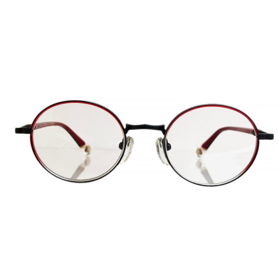 杉本圭 スギモトケイ KS-124 Col.5 マットブラック/レッド メガネ ウィンザーリム オーバルタイプ 正規販売店 | 杉本圭 | 01