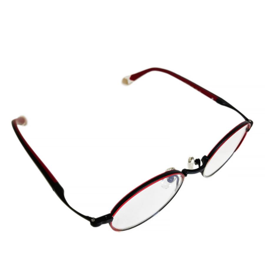 杉本圭 スギモトケイ KS-124 Col.5 マットブラック/レッド メガネ ウィンザーリム オーバルタイプ 正規販売店 | 杉本圭 | 03