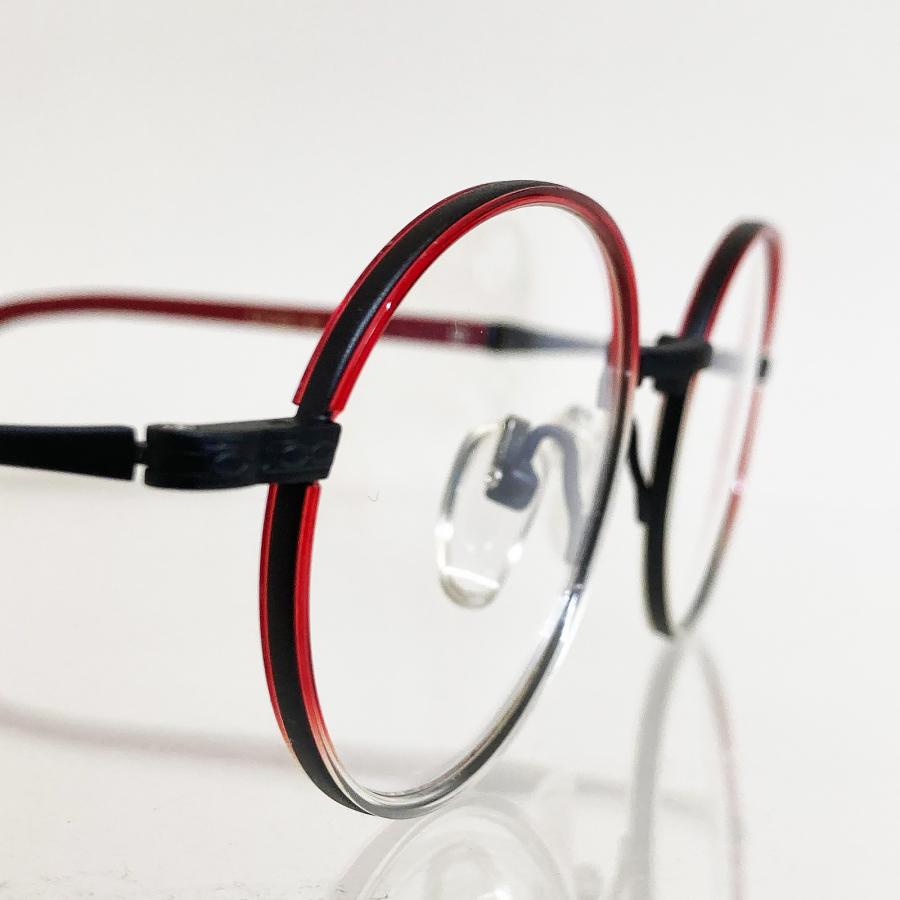 杉本圭 スギモトケイ KS-124 Col.5 マットブラック/レッド メガネ ウィンザーリム オーバルタイプ 正規販売店 | 杉本圭 | 04