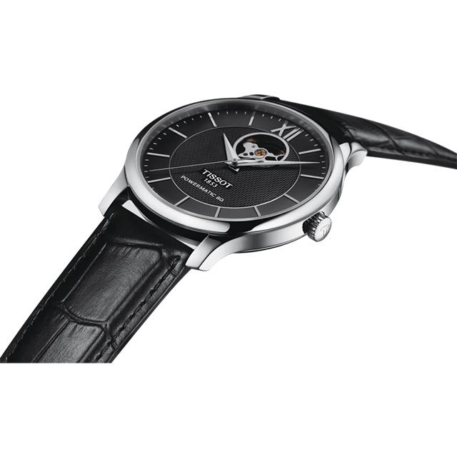 TISSOT オープンハート 自動巻き式 ブラック TISSOT オープンハート 自動巻き式 ブラック