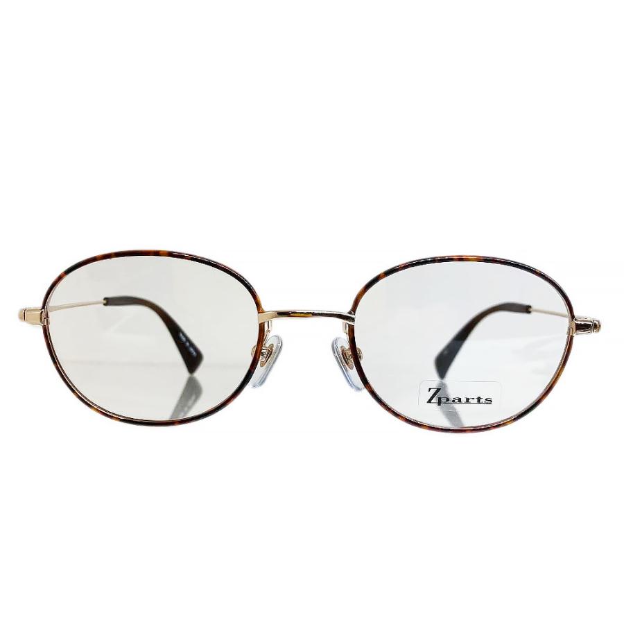 Zparts TITAN メガネフレーム Zparts ジーパーツ Z-117 Col.Mirror Gold× Demi Brown Rim 茶