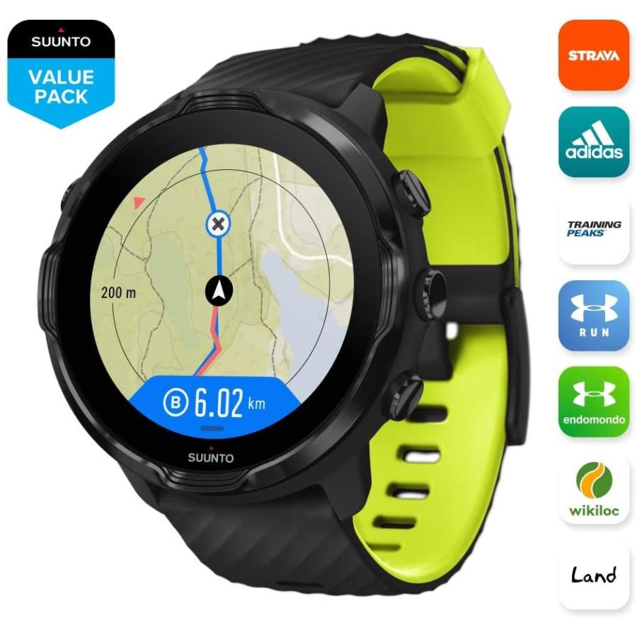 スント SUUNTO 7 ランニング用 GPS BLACK LIME スント 7 ブラックライム SS050379000｜e-select-depot｜02