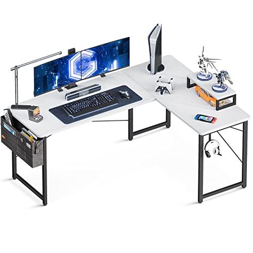 ODK l字デスク パソコンデスク ゲーミングデスク L字型 幅146cm*奥行  