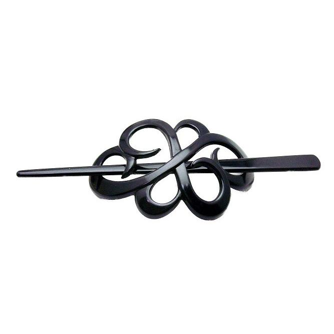 フランス製 棒さし マジェステ 唐草スカシ ブラック |  | 02