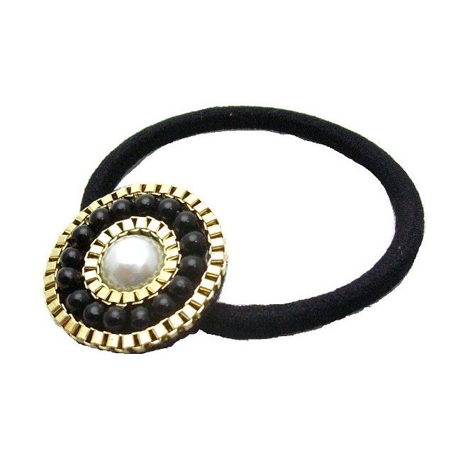 コンチョ ポニー   丸型 エスニック調 ウッドビーズ |  | 01