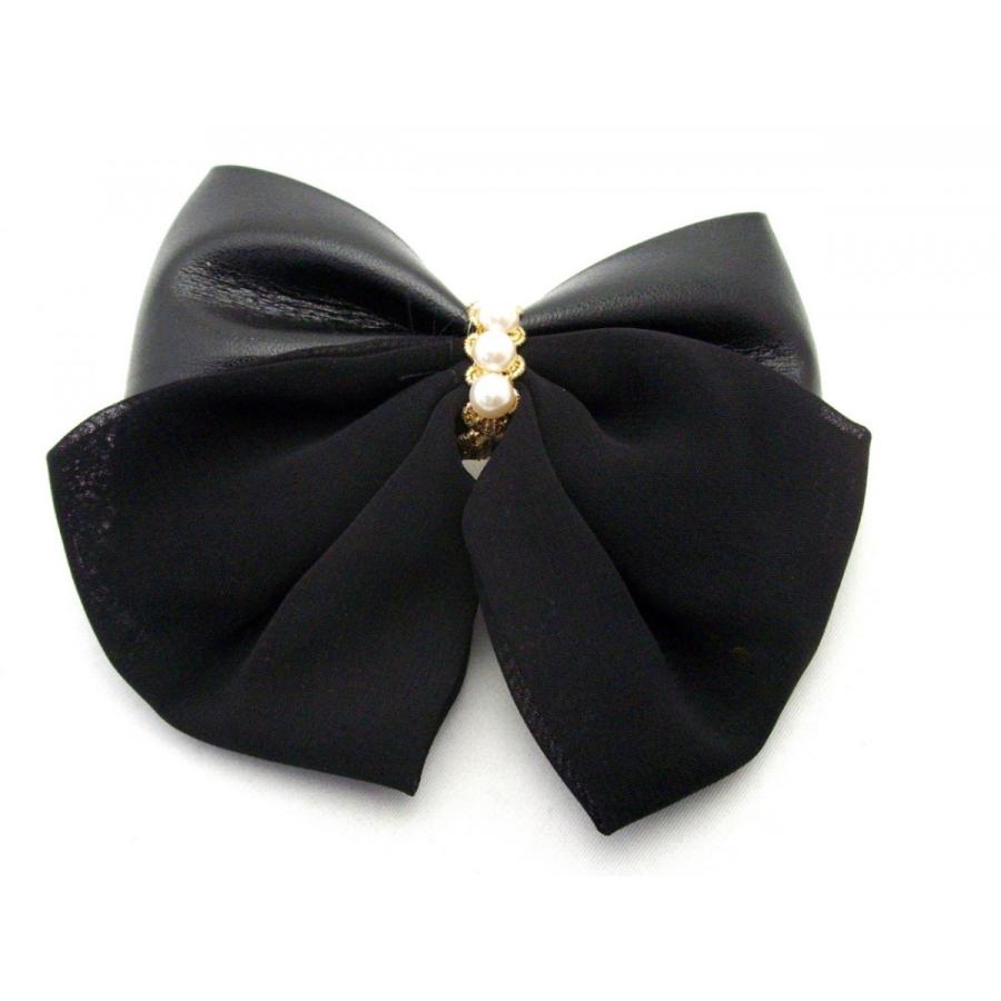 デザインリボンバレッタ 合皮＆ジョーゼット |  | 03