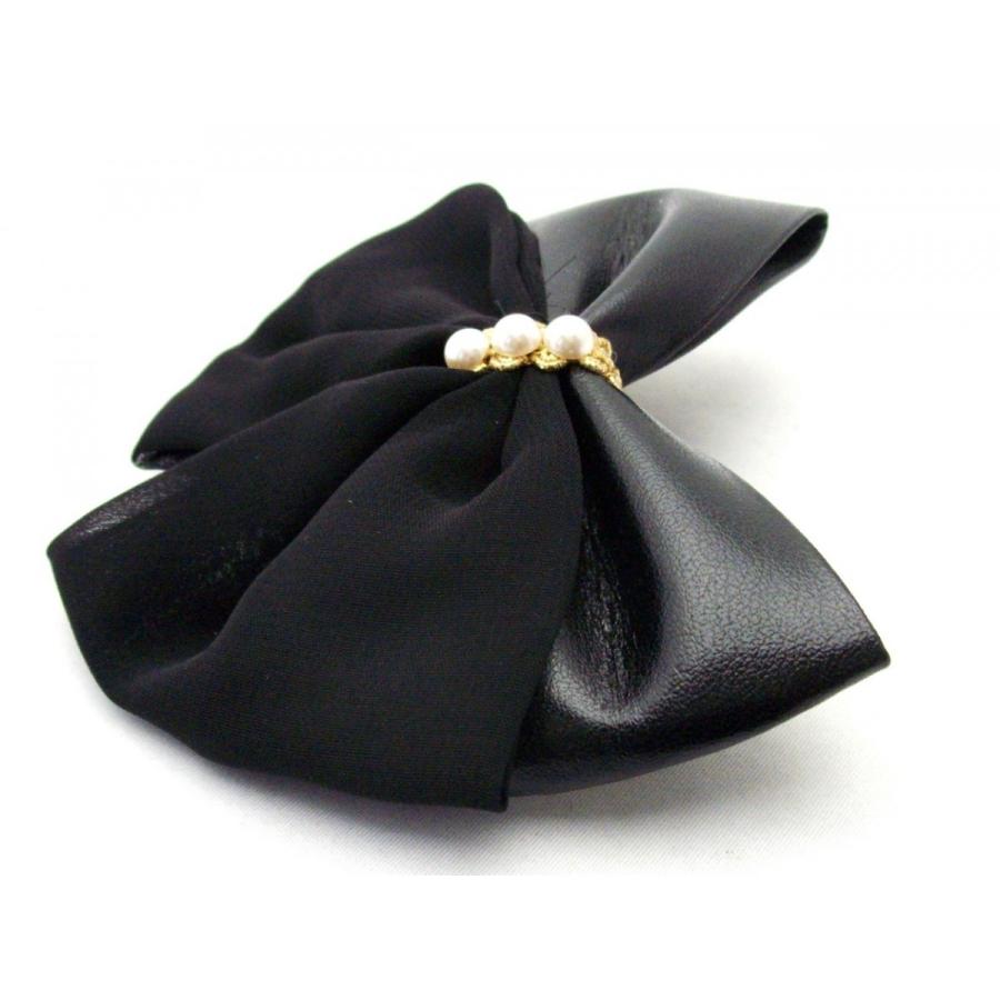 デザインリボンバレッタ 合皮＆ジョーゼット |  | 04