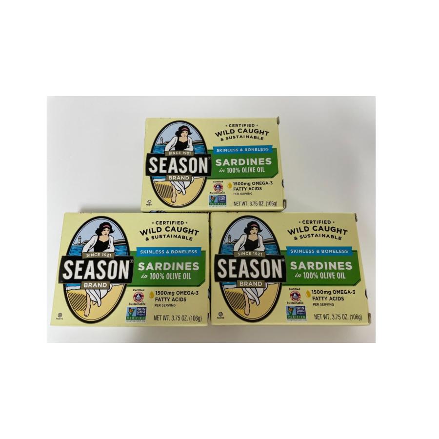 コストコ【SEASON BRAND】オイルサーディン いわし油漬 106g×3缶 | コストコ