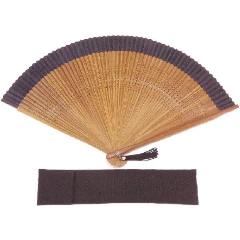 男性用扇子六十間・玄扇子袋セット(桐箱) (黒) 玄扇子袋セット 桐箱 日本