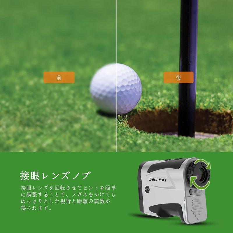 WELLRAY ゴルフ距離計 光学7倍望遠 スロープ補正 旗竿ロック 振動ヒント 最大範囲1094YDのレーザー距離計 高透過レンズ ゴルフ スロープ補正 ゴルフ距離計 光学7倍望遠 旗竿ロック 振動ヒント 最大範囲1094YDのレーザー距離計 高透過レンズ ゴルフ