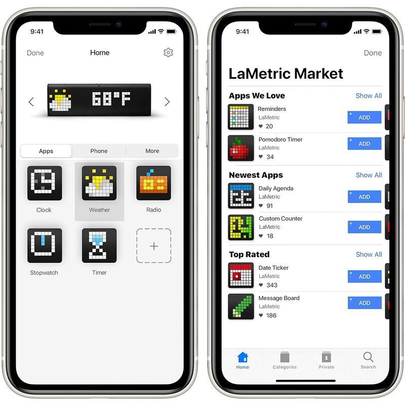 LaMetric Time アプリ付きWi-Fi時計 Time アプリ付きWi Fi時計
