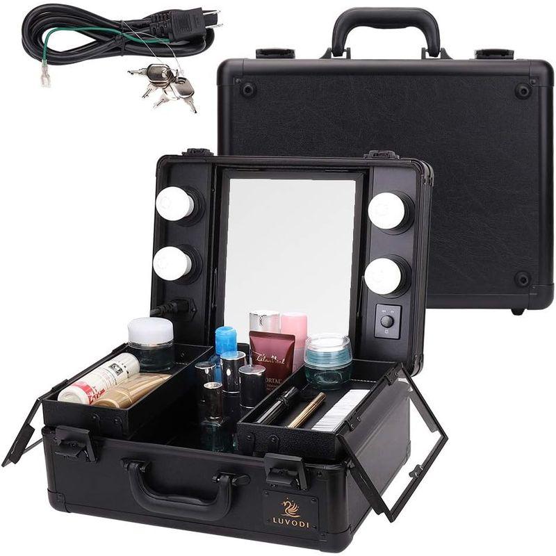 Susire メイクボックス 鏡付き ledライト バニティーケース 持ち運び 大容量 ミニドレッサー 卓上 鏡台 ハリウッドボックス 化粧 コスメ、美容、ヘアケア メイク道具 J1143012257(11016円)