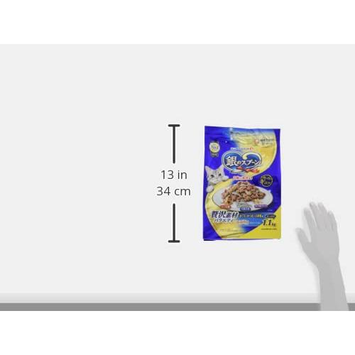 銀のスプーン キャットフード 贅沢素材バラエティ まぐろ・かつお・白身魚味に天然小魚・かつお節・まぐろ味フレーク添え 1.1キログラム x 1 |  | 02