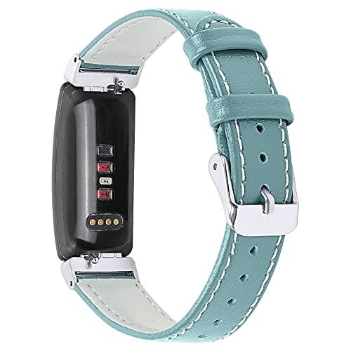 For Fitbit Inspire 3用 バンド 本革製 軽量ソフト Inspire 3 専用設計替えベルト レザー革 男女兼用 サイズ調節可 ブルー |  | 01