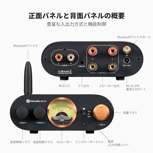 Fosi Audio MC101 Bluetooth ステレオ アンプ Fosi Audio MC101 Bluetooth ステレオアンプ 100W*2 ホームオーディオ