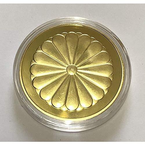 日本金貨 鳳凰 菊御紋 24K ゴールドコイン メダル レプリカ : E