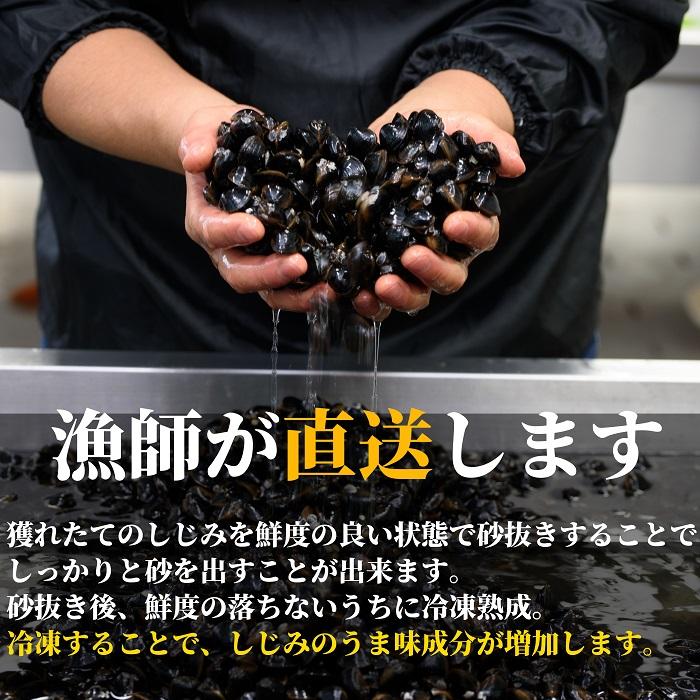 冷凍 しじみSサイズ2.7ｋg（900ｇ×3） 砂抜き済み 漁師直送 島根県 宍道湖産 大和しじみ チャック付き袋 レシピ付き｜e-shijimi｜03