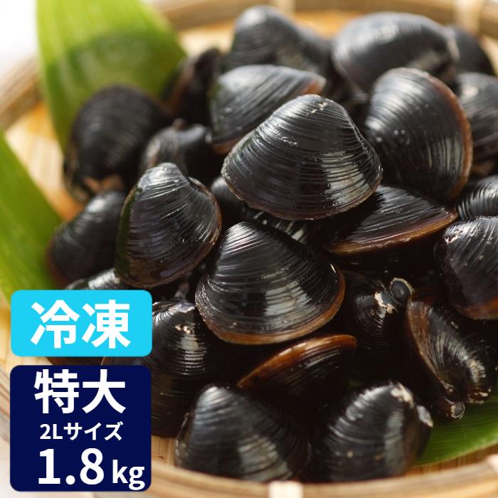 冷凍 しじみ 送料無料 砂抜き済み 特大粒 2Lサイズ 1800g(900g×2