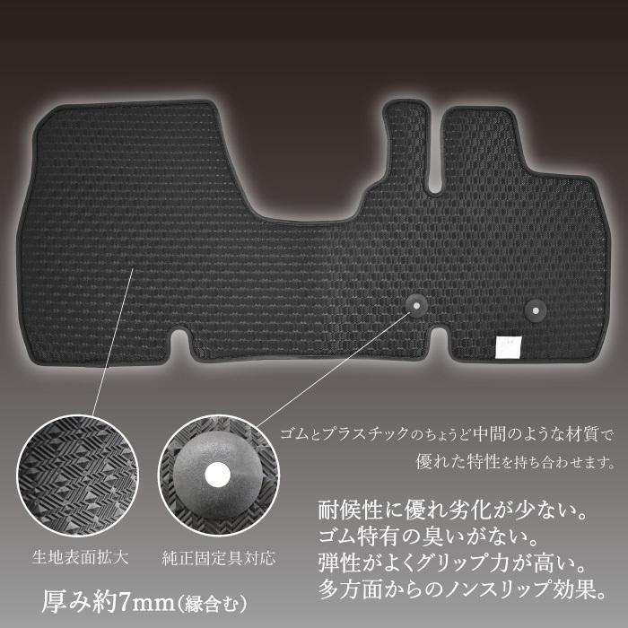 日産 ルークス ROOX B44A B45A B47A B48A ラバーマット フロアマット ゴムマット マット 防水 汚れ防止 ウォークスルー無 標準|e-shokuju|03