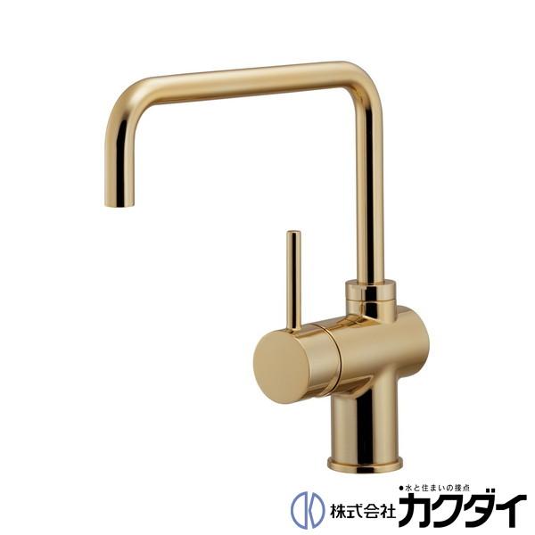 カクダイ（KAKUDAI） シングルレバー混合栓 アンティークゴールド 混合
