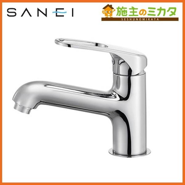三栄水栓 SANEI K4710NJV-U-13 シングルワンホール洗面混合栓 省施工ナット付 混合水栓