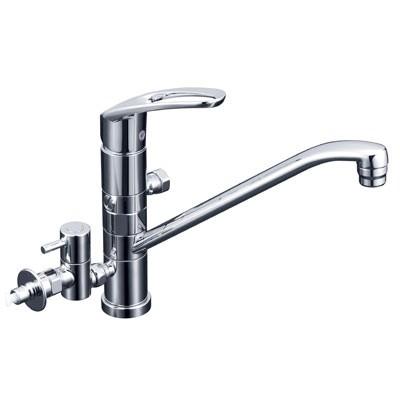 KVK KM5041ZCTTU2 流し台用シングルレバー式混合栓 回転分岐止水栓付 混合水栓 蛇口