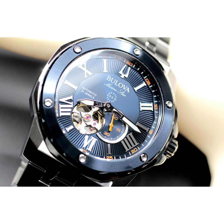 BULOVA 自動巻き腕時計　デイト表示　40mm　オリジナルベルトあり BULOVA（ブローバ） 腕時計 メンズ 自動巻き マリンスター Marine Star