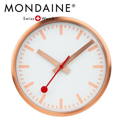 モンディーン Mondaine 壁掛け時計 ウォールクロック ピュア 25センチ ピンクゴールド 90 Clock 17sbk 正規品 送料無料 Www Blueproperty Es