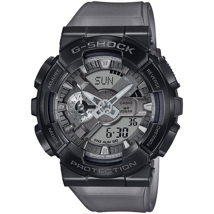 CASIO G-SHOCK GM-110 メタルベゼル シルバー、ブラック Amazon.com: Men's Casio G-Shock Analog-Digital Watch - GM110-1A