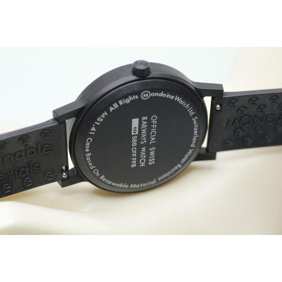 モンディーン MONDAINE 腕時計 エッセンス essence 41ミリサイズ ホワイト文字盤 ウレタンストラップ MS1.41110.RB 正規品 送料無料｜e-shop-seikodo｜04