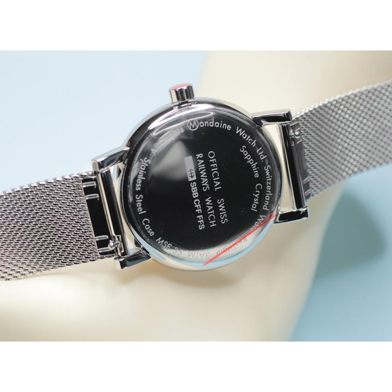 モンディーン MONDAINE 腕時計 エヴォ2 スイス鉄道時計 35mm ターコイズレイク メッシュブレスレット サファイアガラス MSE.35140.SM 正規品 送料無料｜e-shop-seikodo｜04