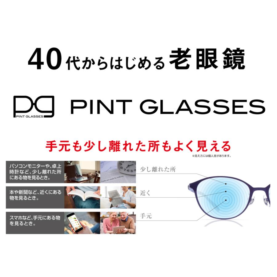 【未使用品】ピントグラスPG-709-PK 中度　老眼鏡　リーディンググラス ピントグラス PINT GLASSES PG-709-PK 中度レンズ リーディンググラス