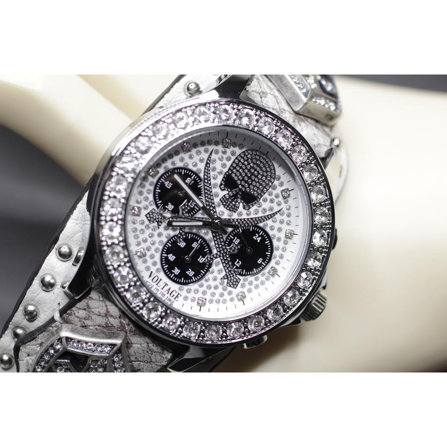 ヴォルテージ VOLTAGE 腕時計 センチネル SENTINEL9 ホワイト スカル シールドクロス メンズ ファッション VO-013SIX-01W 正規品 送料無料｜e-shop-seikodo｜03