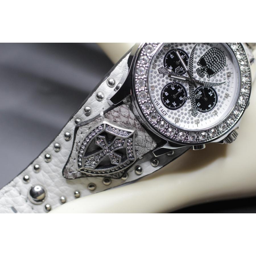 ヴォルテージ VOLTAGE 腕時計 センチネル SENTINEL9 ホワイト スカル シールドクロス メンズ ファッション VO-013SIX-01W 正規品 送料無料｜e-shop-seikodo｜04