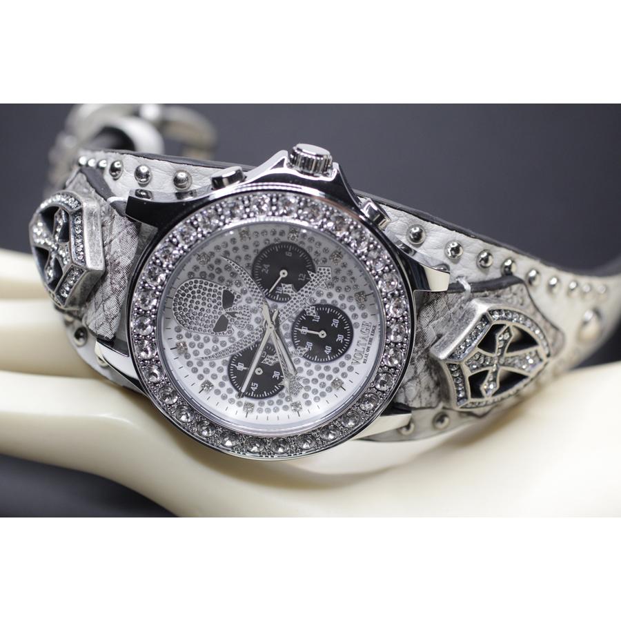 ヴォルテージ VOLTAGE 腕時計 センチネル SENTINEL9 ホワイト スカル シールドクロス メンズ ファッション VO-013SIX-01W 正規品 送料無料｜e-shop-seikodo｜05
