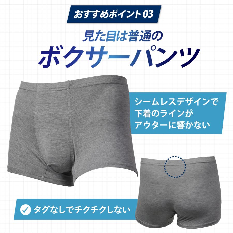 尿漏れパンツ 男性 2枚セット ちょいモレ専用 軽失禁 薄手 前閉じ
