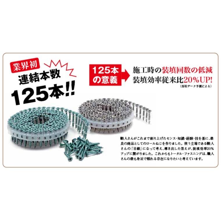 板金ねじ ロール連結ねじ 板金ビス 41mm CB42-41MSF 125本×16巻 2,000