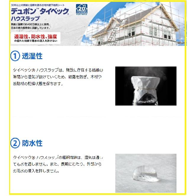 タイベック ハウスラップソフト 1ｍ 50ｍ 透湿 防水 シート デュポン Jisa6111 E Shop 株式会社 江成商店 通販 Yahoo ショッピング