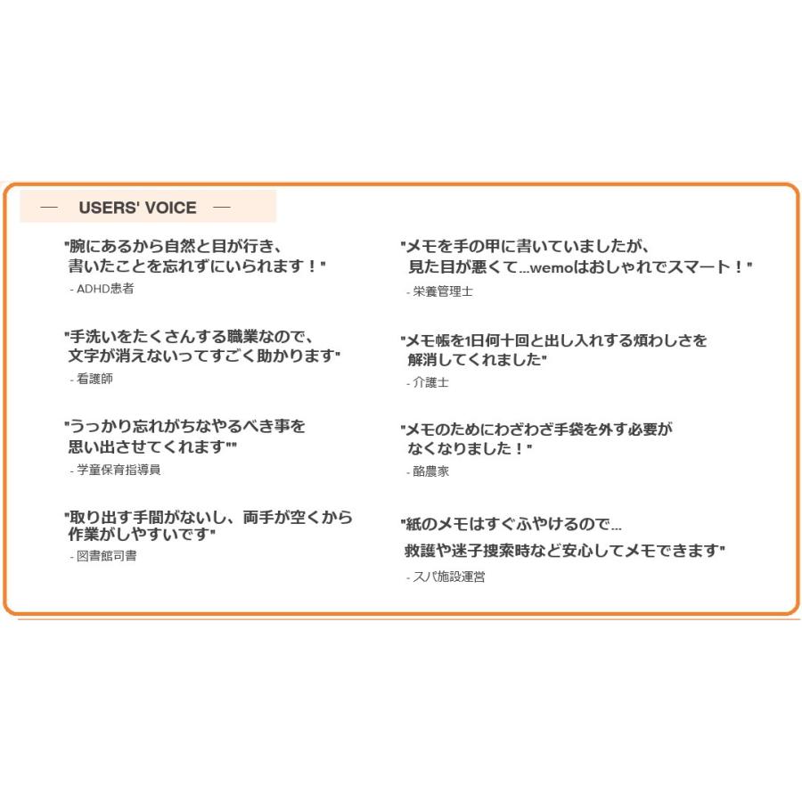 腕に巻くメモ帳 ウェアラブル メモ 書いて消せる ウェモ Wemo 覚え書 手に巻く 消せるタイプ 腕に 巻く 薬剤師 看護 医療 コスモテック Pax3a7fhc2 E Shop 株式会社 江成商店 通販 Yahoo ショッピング