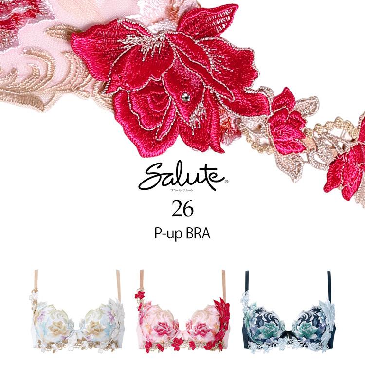 サルート（SALUTE） ワコール 26G P-up ブラジャー GHIカップ プッシュ