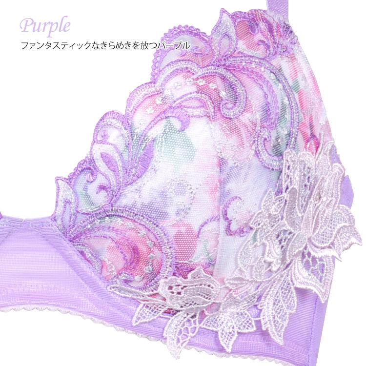 サルート07リアルアップブラジャー&amp;ブラジリアンソング、パープル ワコール Wacoal サルート Salute 07G BTJ707 Real Up Bra ブラジャー
