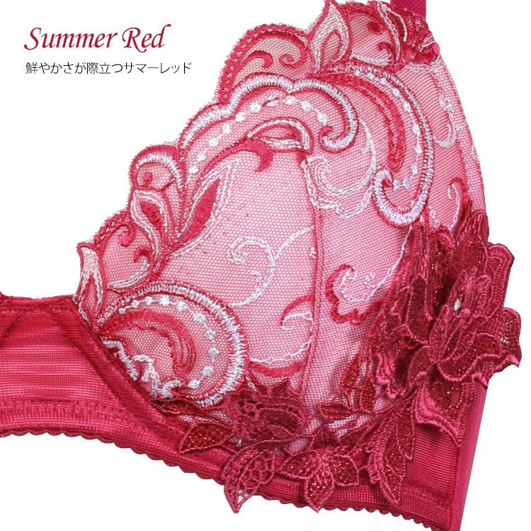 サルート07グループリアルアップブラジャー&amp;ブラジリアンソング、レッド サルート（SALUTE） ワコール 07G Real Up Bra ブラジャー DEFカップ