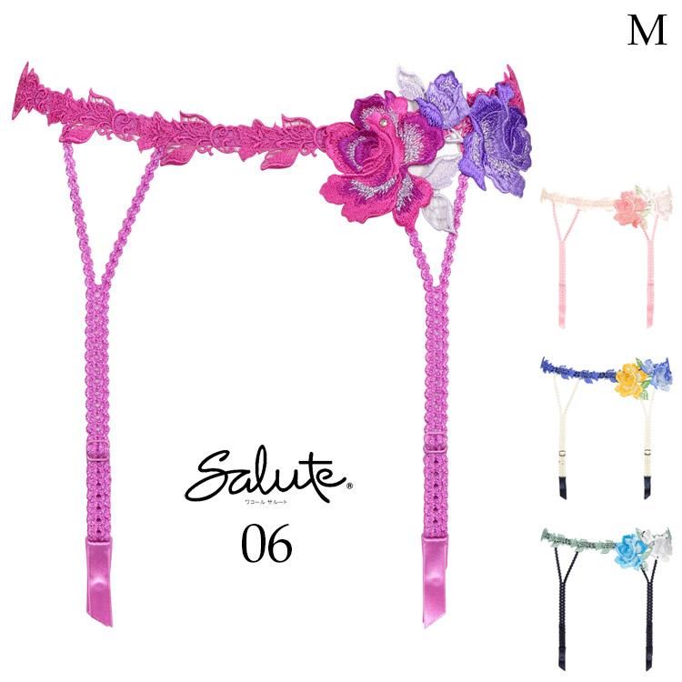 saluteサルート店舗限定48G迎賓の薔薇ガーターベルト♥KO♥ネイビー♥M Wacoal - saluteサルート店舗限定48G迎賓の薔薇ガーターベルト♥KO