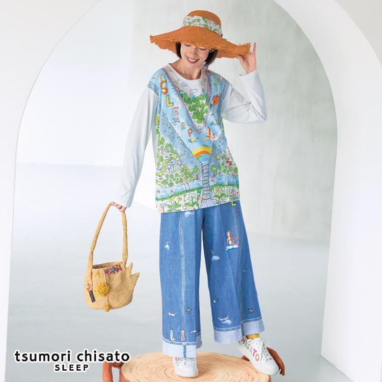 美品tsumori chisato ツモリチサト　パンツ tsumori chisato SLEEP ツモリチサトスリープ ボトム ワイドパンツ