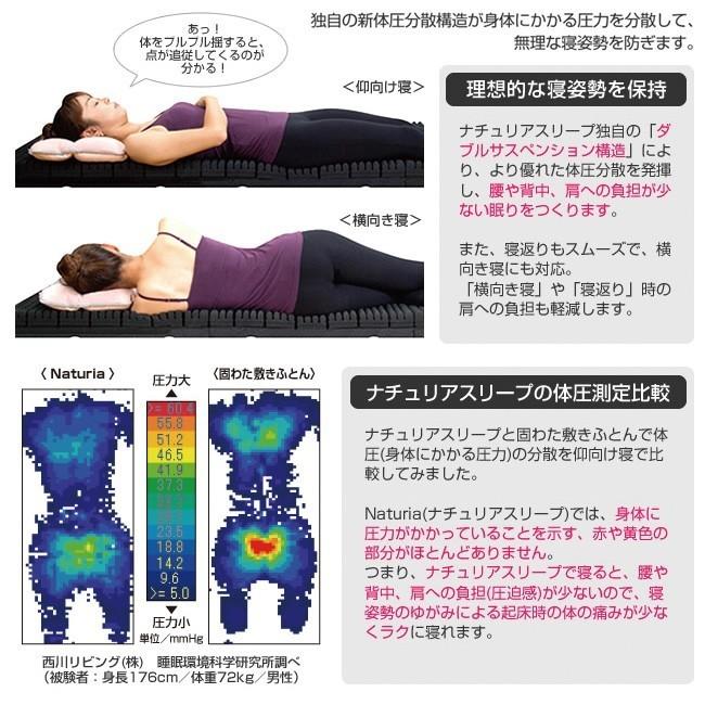 西川リビング　ナチュリアスリープ　セミダブル 西川 [T] ナチュリア スリープ レギュラー 3つ折り セミダブル